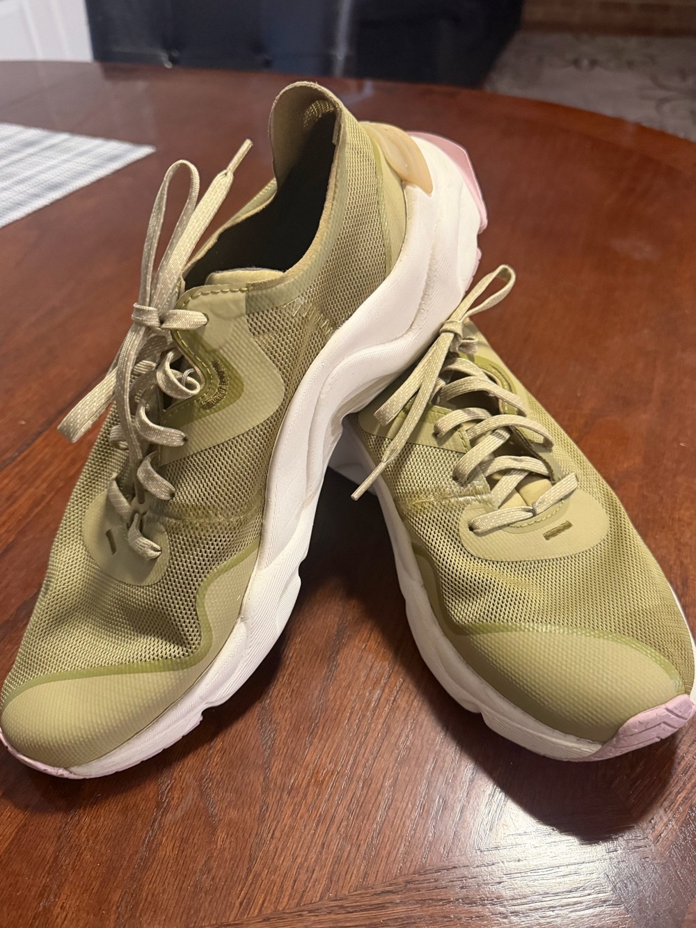 Women’s Sorel Kinetic RNEGD Float Olive Green Athletic Sneakers